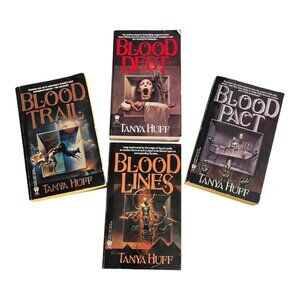 Tanya Huff Blood Series Paperback Set Blood Trail Blood Debt Blood Lines Blood P